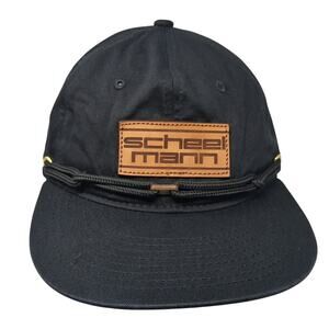 Scheel Mann Snapback Hat Black One Size Adjustable Rope 6 Panel Findlay Hats
